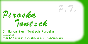 piroska tontsch business card